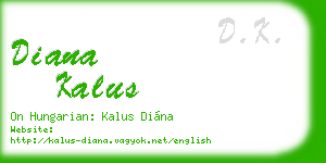 diana kalus business card